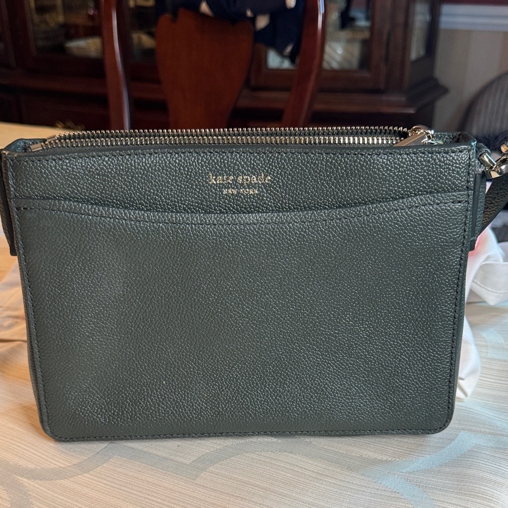 Kate Spade Margaux Dark Green Leather Shoulder Bag